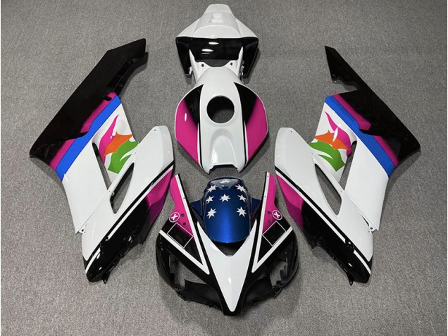 Pink and Blue Flag 2004-2005 Honda CBR1000RR Motorcycle Fairing Pink and Blue Flag 2004-2005 Honda CBR1000RR Motorcycle Fairing