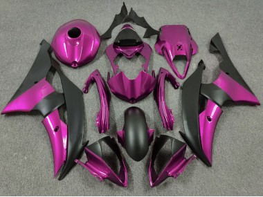 Pink and Matte Black 2008-2016 Yamaha R6 Motorcycle Fairing