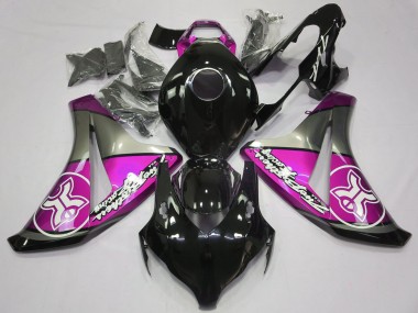 Pink on Black Custom 2008-2011 Honda CBR1000RR Motorcycle Fairing