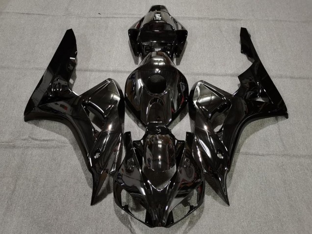 Plain Gloss Black 2006-2007 Honda CBR1000RR Motorcycle Fairing Plain Gloss Black 2006-2007 Honda CBR1000RR Motorcycle Fairing