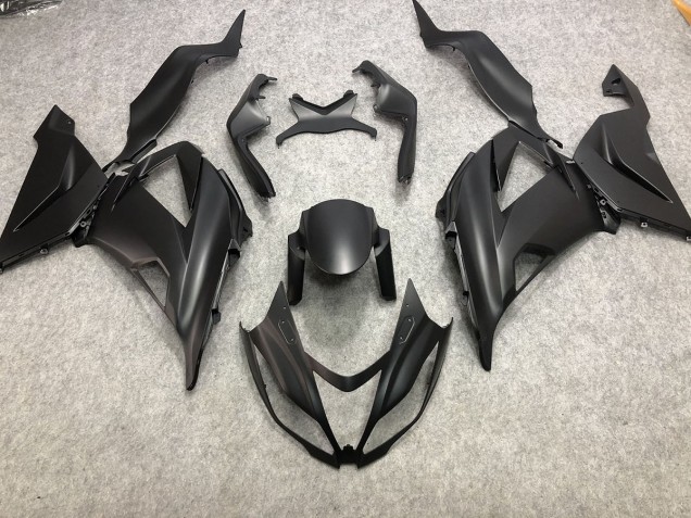 Plain Matte Black 2013-2018 Kawasaki ZX6R Motorcycle Fairing Plain Matte Black 2013-2018 Kawasaki ZX6R Motorcycle Fairing
