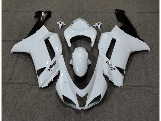 Plain White Gloss 2007-2008 Kawasaki ZX6R Motorcycle Fairing Plain White Gloss 2007-2008 Kawasaki ZX6R Motorcycle Fairing