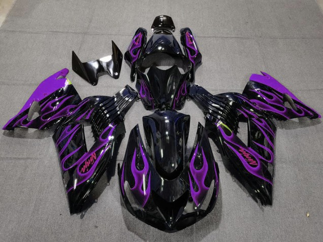 Purple Flame 2006-2011 Kawasaki ZX14R Motorcycle Fairing Purple Flame 2006-2011 Kawasaki ZX14R Motorcycle Fairing