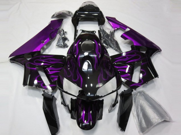Purple Flames 2003-2004 Honda CBR600RR Motorcycle Fairing Purple Flames 2003-2004 Honda CBR600RR Motorcycle Fairing
