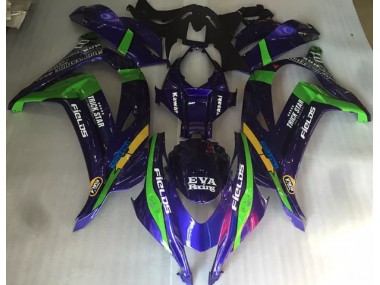 Purple Green and Gloss 2016-2019 Kawasaki ZX10R Motorcycle Fairing