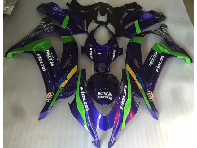 Purple Green and Gloss 2016-2019 Kawasaki ZX10R Motorcycle Fairing Purple Green and Gloss 2016-2019 Kawasaki ZX10R Motorcycle Fairing