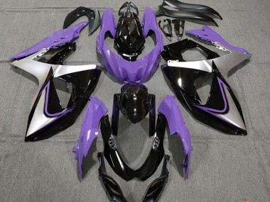 Purple Silver and Black 2009-2016 Suzuki GSXR 1000 Motorcycle Fairing