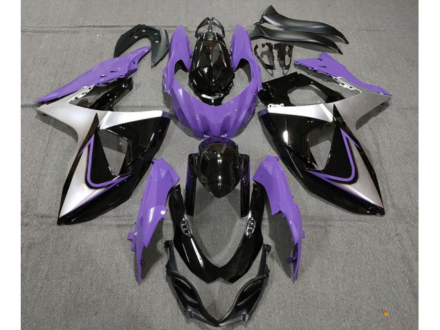 Purple Silver and Black 2009-2016 Suzuki GSXR 1000 Motorcycle Fairing Purple Silver and Black 2009-2016 Suzuki GSXR 1000 Motorcycle Fairing