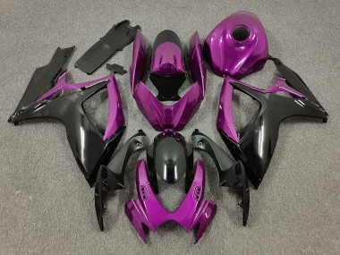 Purple and Black 2006-2007 Suzuki GSXR 600-750 Motorcycle Fairing