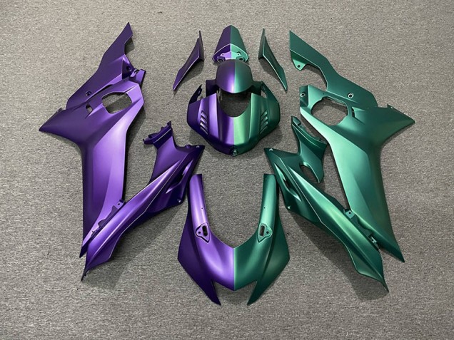 Purple and Green Split 2017-2021 Yamaha R6 Motorcycle Fairing Purple and Green Split 2017-2021 Yamaha R6 Motorcycle Fairing