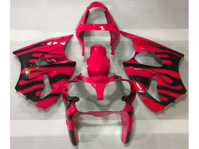 Red & Black Flame 2000-2002 Kawasaki ZX6R Motorcycle Fairing Red & Black Flame 2000-2002 Kawasaki ZX6R Motorcycle Fairing