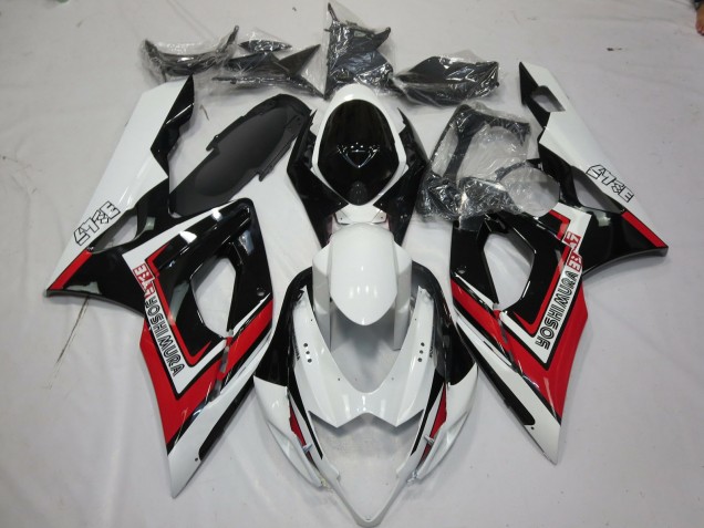 Red Black and White 2005-2006 Suzuki GSXR 1000 Motorcycle Fairing Red Black and White 2005-2006 Suzuki GSXR 1000 Motorcycle Fairing