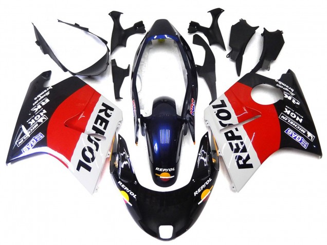 Red Black and White Repsol 1996-2007 Honda CBR1100XX Motorcycle Fairing Red Black and White Repsol 1996-2007 Honda CBR1100XX Motorcycle Fairing