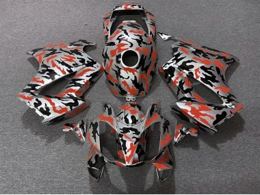 Red Camo 2002-2012 Honda VFR800 Motorcycle Fairing