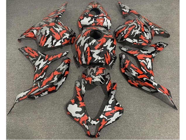 Red Grey Camo 2009-2012 Honda CBR600RR Motorcycle Fairing Red Grey Camo 2009-2012 Honda CBR600RR Motorcycle Fairing