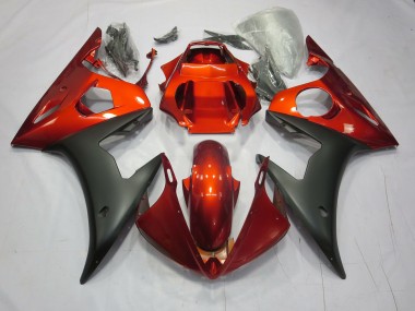 Red / Orange Matte 2003-2004 Yamaha R6 Motorcycle Fairing
