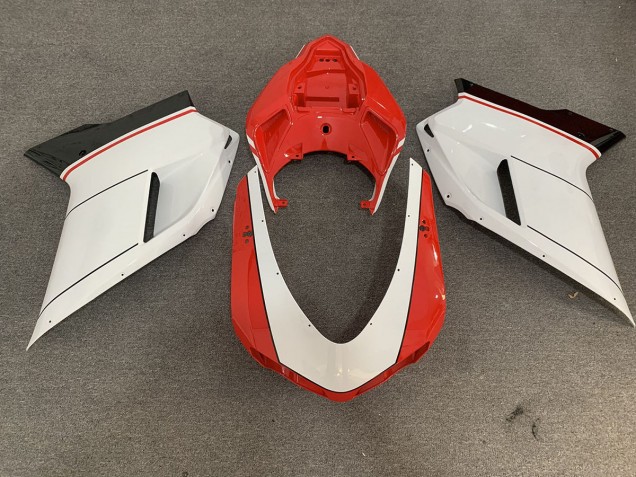 Red White 2007-2014 Ducati Ducati 848 1098 1198 Motorcycle Fairing Red White 2007-2014 Ducati Ducati 848 1098 1198 Motorcycle Fairing