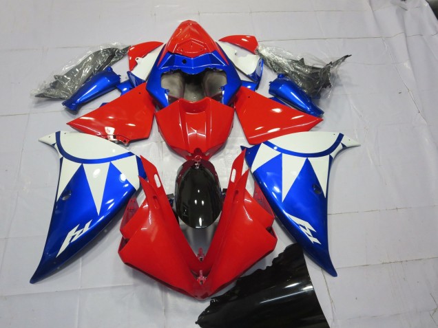 Red White Blue 2012-2014 Yamaha R1 Motorcycle Fairing Red White Blue 2012-2014 Yamaha R1 Motorcycle Fairing