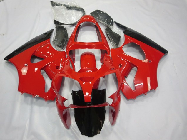 Red and Black 2000-2002 Kawasaki ZX6R Motorcycle Fairing Red and Black 2000-2002 Kawasaki ZX6R Motorcycle Fairing