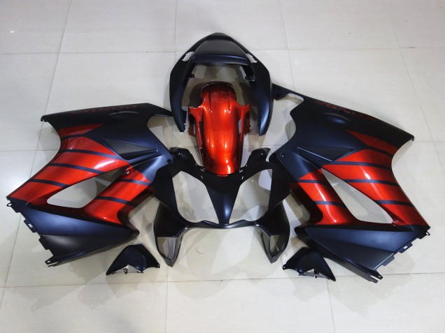 Red and Black 2002-2012 Honda VFR800 Motorcycle Fairing Red and Black 2002-2012 Honda VFR800 Motorcycle Fairing