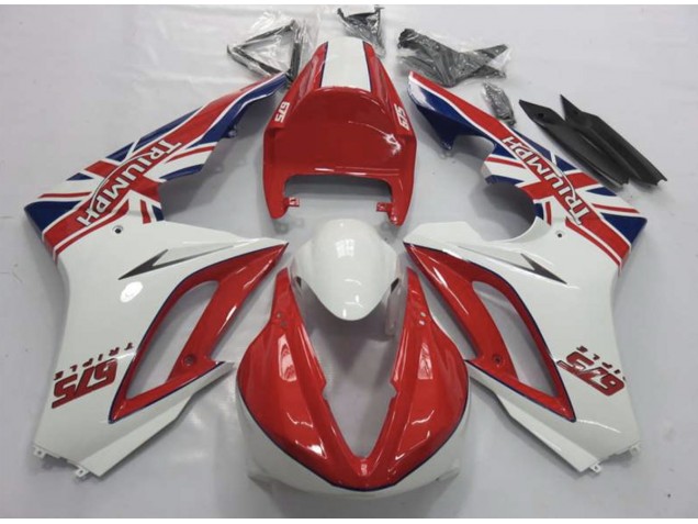 Red and White 2009-2012 Triumph Daytona 675 Motorcycle Fairing Red and White 2009-2012 Triumph Daytona 675 Motorcycle Fairing