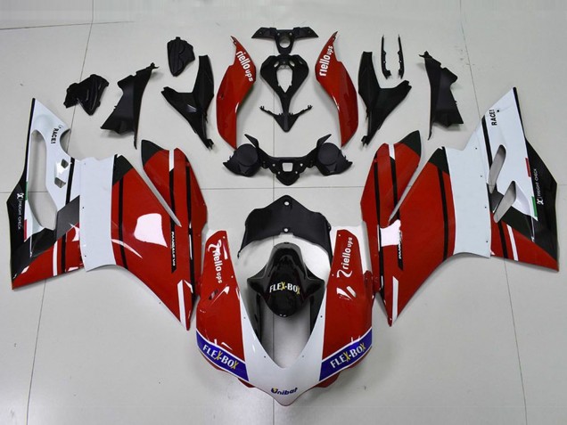 Red and White 2015-2017 Ducati Ducati 959 1299 Motorcycle Fairing Red and White 2015-2017 Ducati Ducati 959 1299 Motorcycle Fairing