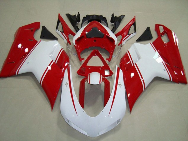 Red and White Pin 2007-2014 Ducati Ducati 848 1098 1198 Motorcycle Fairing Red and White Pin 2007-2014 Ducati Ducati 848 1098 1198 Motorcycle Fairing