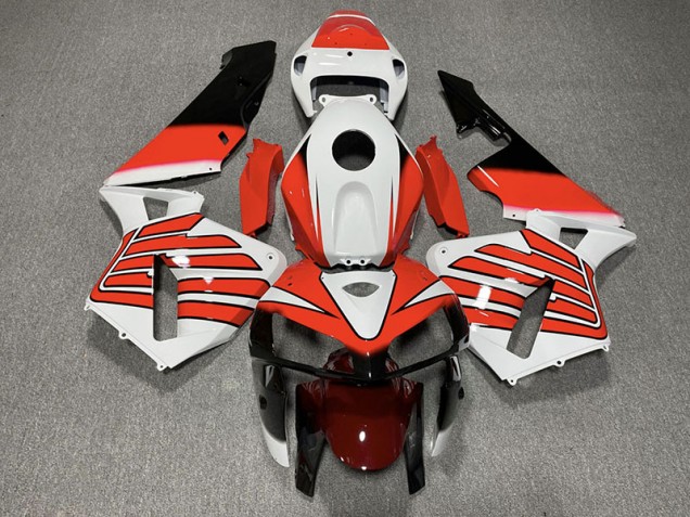 Red and White Wings 2005-2006 Honda CBR600RR Motorcycle Fairing Red and White Wings 2005-2006 Honda CBR600RR Motorcycle Fairing