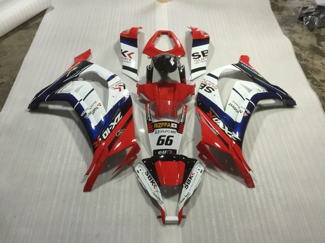 Red blue and White Race 2011-2015 Kawasaki ZX10R Motorcycle Fairing Red blue and White Race 2011-2015 Kawasaki ZX10R Motorcycle Fairing
