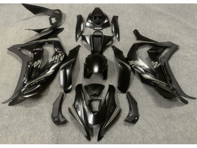 Satin Black & Grey 2016-2019 Kawasaki ZX10R Motorcycle Fairing Satin Black & Grey 2016-2019 Kawasaki ZX10R Motorcycle Fairing