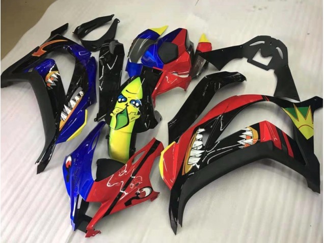 Share Red and Blue 2016-2019 Kawasaki ZX10R Motorcycle Fairing Share Red and Blue 2016-2019 Kawasaki ZX10R Motorcycle Fairing