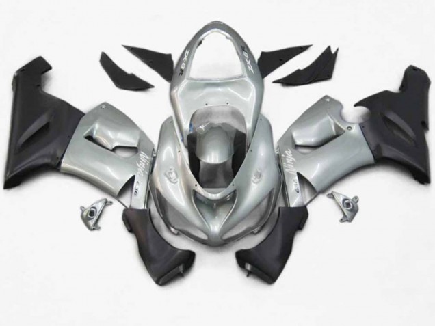Silver Black Matte 2005-2006 Kawasaki ZX6R Motorcycle Fairing Silver Black Matte 2005-2006 Kawasaki ZX6R Motorcycle Fairing