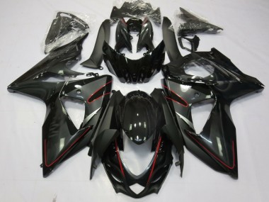 Silver Black and Red 2009-2016 Suzuki GSXR 1000 Motorcycle Fairing