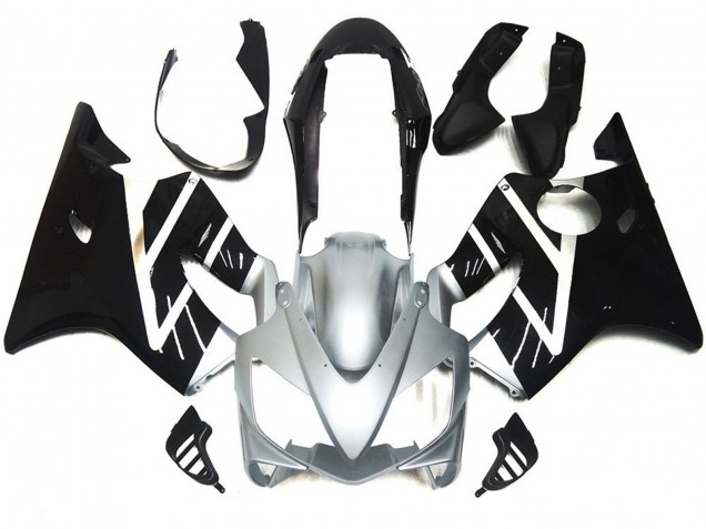 Silver Grey and Gloss Black 2004-2007 Honda CBR600 F4i Motorcycle Fairing Silver Grey and Gloss Black 2004-2007 Honda CBR600 F4i Motorcycle Fairing