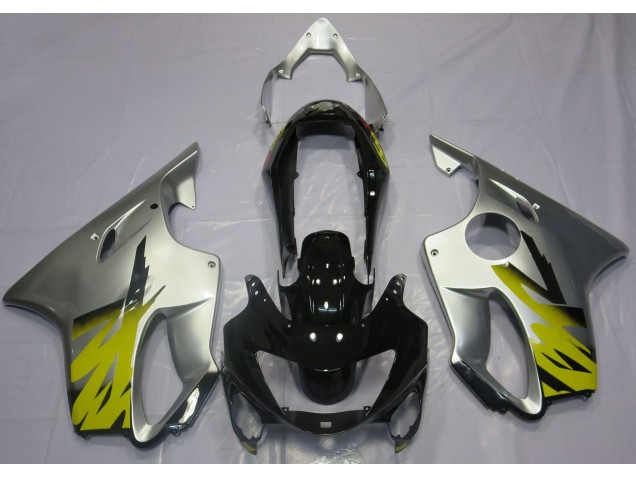 Silver Yellow and Black 1999-2000 Honda CBR600 F4 Motorcycle Fairing Silver Yellow and Black 1999-2000 Honda CBR600 F4 Motorcycle Fairing