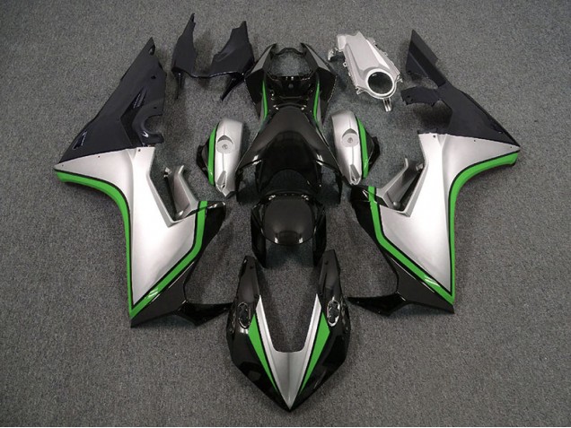 Silver and Black & Green 2017-2023 Honda CBR1000RR Motorcycle Fairing Silver and Black & Green 2017-2023 Honda CBR1000RR Motorcycle Fairing