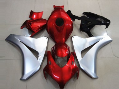 Silver and Candy Apple 2008-2011 Honda CBR1000RR Motorcycle Fairing