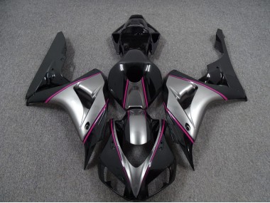 Silver with Pink Pin Stripe 2006-2007 Honda CBR1000RR Motorcycle Fairing