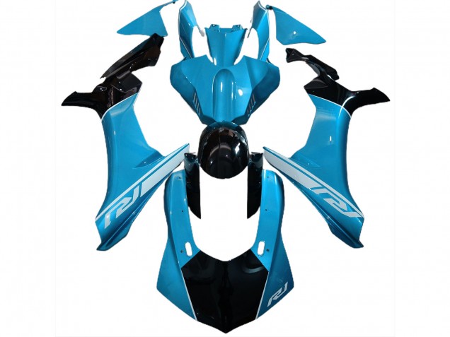 Sky Blue and Black 2015-2019 Yamaha R1 Motorcycle Fairing Sky Blue and Black 2015-2019 Yamaha R1 Motorcycle Fairing