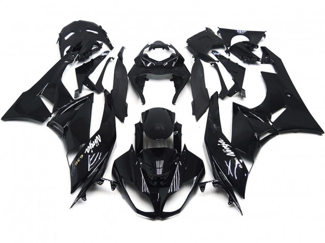 Slick Gloss Black 2009-2012 Kawasaki ZX6R Motorcycle Fairing Slick Gloss Black 2009-2012 Kawasaki ZX6R Motorcycle Fairing