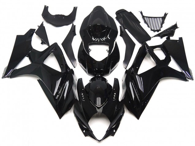 Slick Gloss Black Style 2007-2008 Suzuki GSXR 1000 Motorcycle Fairing Slick Gloss Black Style 2007-2008 Suzuki GSXR 1000 Motorcycle Fairing
