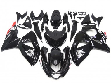 Solid Gloss Black Red style 2009-2016 Suzuki GSXR 1000 Motorcycle Fairing