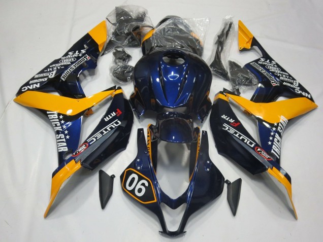 Special Deep Blue and Yellow 2007-2008 Honda CBR600RR Motorcycle Fairing Special Deep Blue and Yellow 2007-2008 Honda CBR600RR Motorcycle Fairing