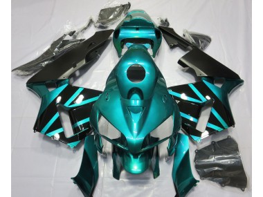 Teal & Gloss Black Design 2005-2006 Honda CBR600RR Motorcycle Fairing