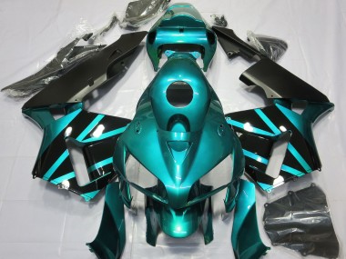 Teal & Gloss Black Design 2005-2006 Honda CBR600RR Motorcycle Fairing