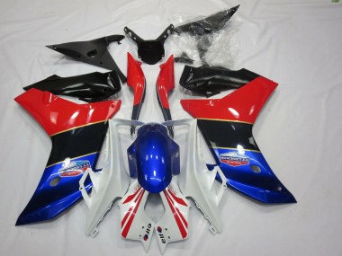 Tri Color Gold Stripe 2011-2012 Honda CBR600F Motorcycle Fairing