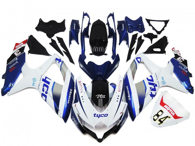 Tyco Gloss Custom Style 2008-2010 Suzuki GSXR 600-750 Motorcycle Fairing Tyco Gloss Custom Style 2008-2010 Suzuki GSXR 600-750 Motorcycle Fairing