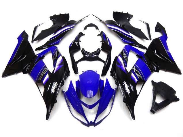 Vibrant Deep Blue and Black 2013-2018 Kawasaki ZX6R Motorcycle Fairing Vibrant Deep Blue and Black 2013-2018 Kawasaki ZX6R Motorcycle Fairing