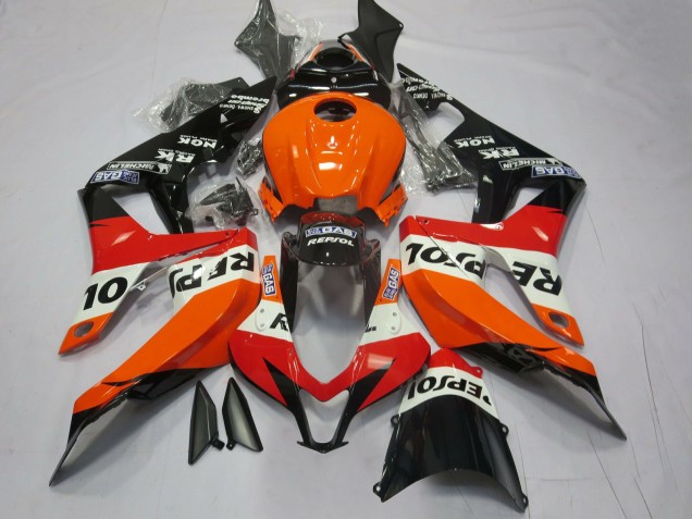 Vibrant Orange Repsol 2007-2008 Honda CBR600RR Motorcycle Fairing Vibrant Orange Repsol 2007-2008 Honda CBR600RR Motorcycle Fairing