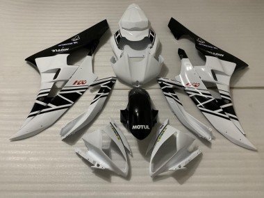 White Black Design 2006-2007 Yamaha R6 Motorcycle Fairing